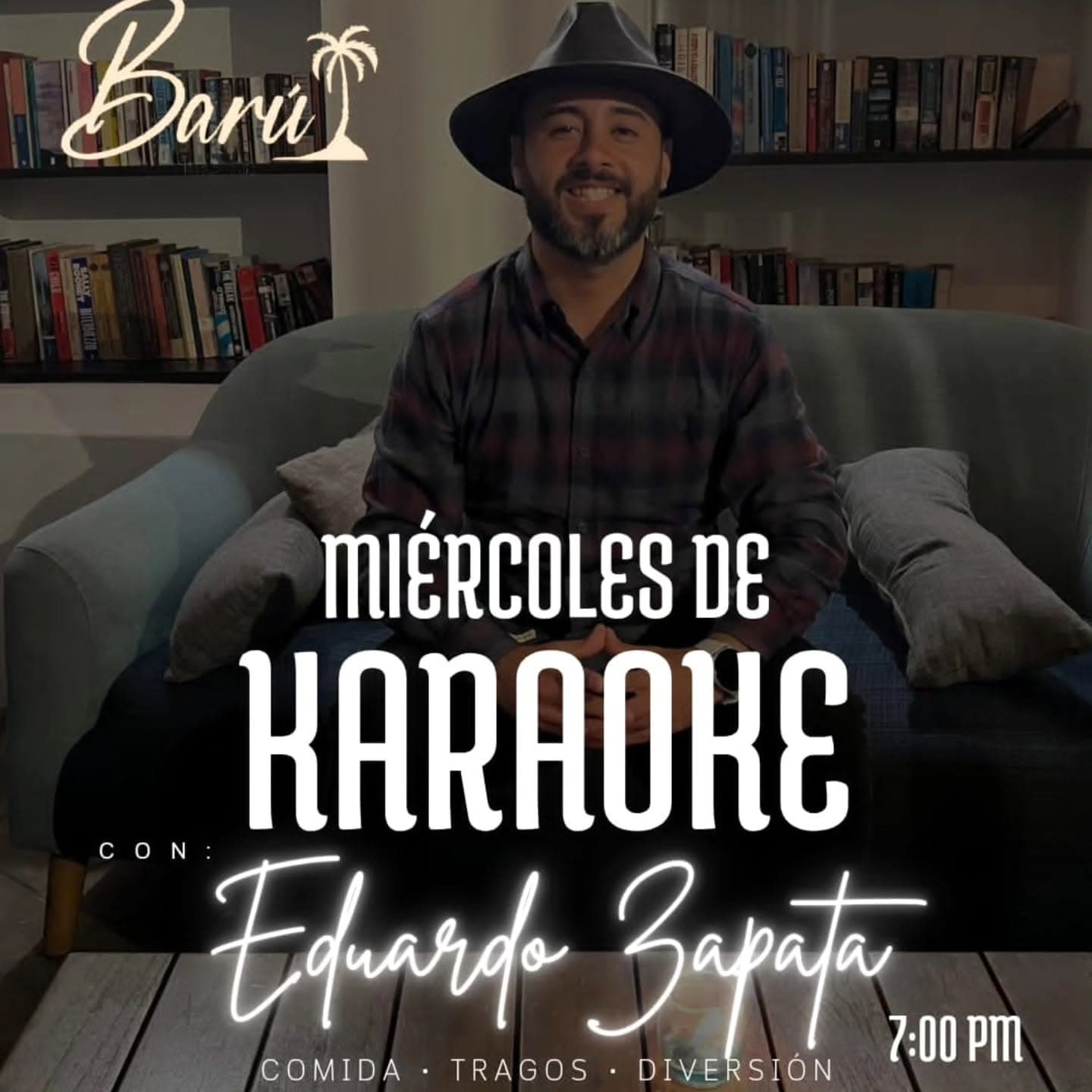 El salón de Barú lleno durante una noche de música en vivo